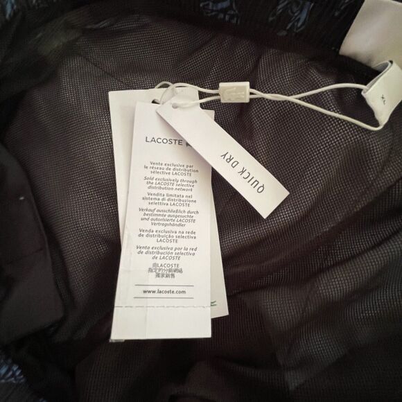 Lacoste Shorts Swim Trunks All Over Print Lined Elastic Drawstring Mens XL New - Picture 4 of 10